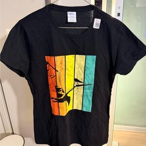 PORT & COMPANY Vintage Quetzalcoátlus Graphic T-Shirt - Black - M - NWT